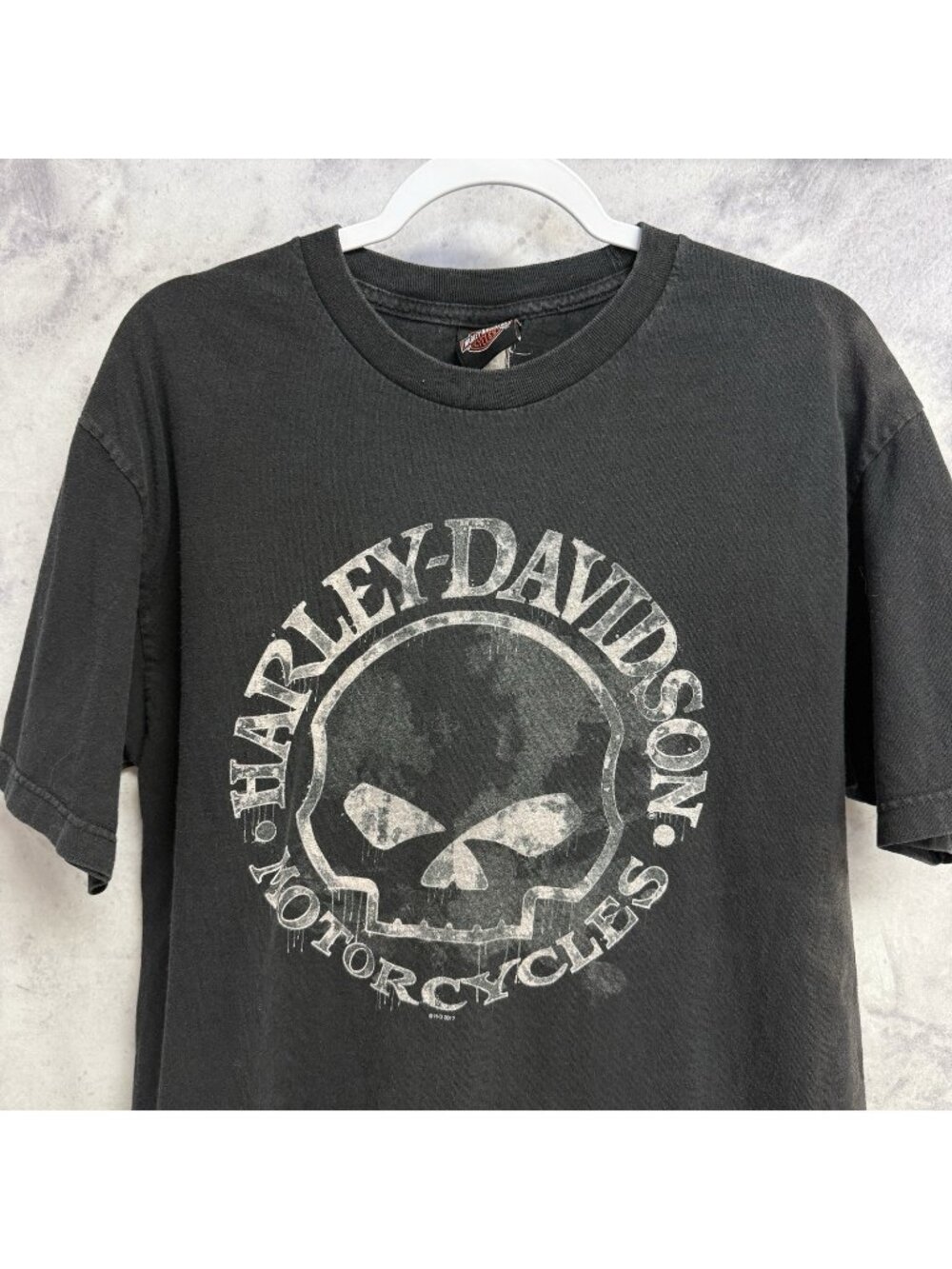 Harley Davidson T Shirt Mens Large L Black Skull Wisconsin Biker